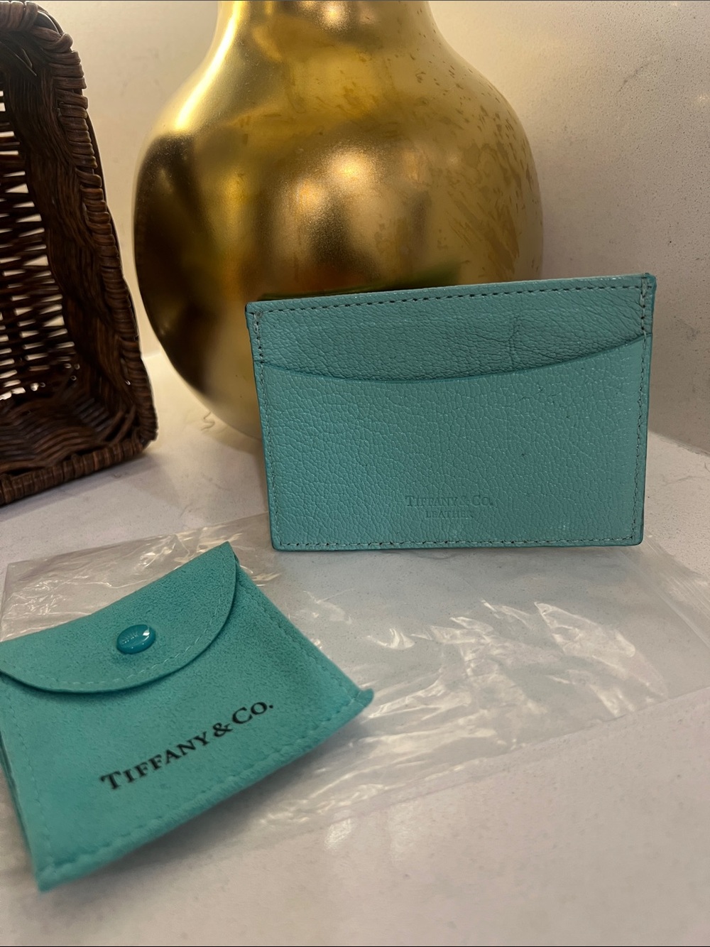 Tiffany & Co. Blue Card Holder. Comes with little pouch.